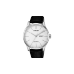 Citizen Classic Mehaaniline Rihm Mood Lihtne Veekindel Automaatne Mehaaniline Liikumine Nahkrihmaga Kell Meeste kellad Valge NH8350-08BB Regular Watch Box,White Dial