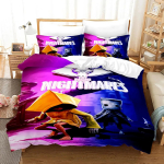 3D M&auml;ng Little Nightmares Voodipesukomplekt &Uuml;hekohaline Kaksik T&auml;issuuruses Kuninganna Kuningas Suurus Little Nightmares Voodikomplekt T&auml;iskasvanute Laste Magamistuba Tekikott 135x200cm