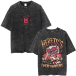 Pestud Vintage M&auml;ng Cult of The Lamb Graafilise Prindiga T-s&auml;rk Meestele Naistele Vabaaja Puuvillane Suurem T-s&auml;rk Cosplay M&auml;ngija T-s&auml;rgid M black