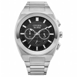 CITIZEN Eco-Drive Seeria 50 Meetrit Veekindel Kalender P&auml;ikeseenergia Kvartsterasest Rihm 43mm Meeste K&auml;ekell Must Tihvt CA4580-50E must