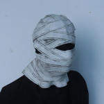 Kohutav muumia mask One size fits all adults valge