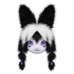 Uus j&auml;nese Kemono &uuml;likond: Armas karvane Lolita Cosplay k&otilde;rvadega must/valge
