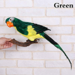 45cm Simulatsioon Papagoi K&auml;sitsi Valmistatud Vaht Sulg Makao Muru Figuriin Ornament V&otilde;lts Loom Lind Aia Rekvisiit Dekoratsioon 45 cm roheline