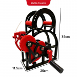 Manuaalne ja elektriline 3D-printimise niidi rullik ja kerija korraldaja. punane