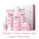 5/6 tk/komplekt Jaapani Sakura nahahoolduskomplekt Seerum Noorendav kreem S&auml;ra andev niisutaja V&auml;hendab plekke