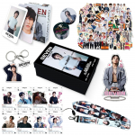 BTS Jung Kook SEVEN kinkekarbi komplekt, K-popi iidoli kaupade kollektsioon, Lomo-kaardid, akr&uuml;&uuml;lalus, v&otilde;tmehoidja, kleebised, kaelapael, parim kingitus Armyle