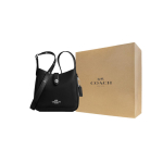 COACH Hadley Kortsutatud Lakknahast Crossbody Kotid V&auml;ikesed Naiste Must Basic Set (Bag + Dustproof Bag) black
