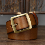 3,8 cm laiune paks retro lehma nahast ehtsast nahast v&ouml;&ouml; meestele tahke messingist vaskpandlaga v&ouml;&ouml;d meessoost rihm teksap&uuml;kstele 105CM khaki