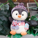 20-32 cm armas pingviin, kandes m&uuml;ts ja sall Palus m&auml;nguasjad t&auml;idisega loomad nukud pingviinid poistele, t&uuml;drukutele, pingviinidele, kodukaunistused gray