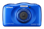 Nikon COOLPIX S33 Veekindel Digitaalkaamera, Sinine - 13,17MP, Veekindel, P&otilde;rutuskindel, Lastele S&otilde;bralik Kompaktkaamera sinine