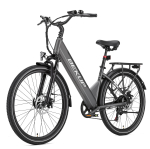 BEKUP V1 Linna liikumiseks m&otilde;eldud elektriratas 26-tollised rattad 36V 14,5AH aku 250W mootor 125KG maksimaalne kandev&otilde;ime 75KM maksimaalne s&otilde;iduulatus E-ratas unisex'ile hall