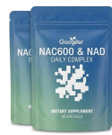 NAC 600mg + NAD+ Igap&auml;evane Eluj&otilde;u Kompleks &ndash; Rakkude Energia, Detoksikatsioon & Antioks&uuml;dantne Tugi (60 pehmet kapslit / 30-p&auml;evane kogus) 2pack