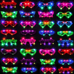 1-50tk LED helendavad prillid Neoon Helendavad pimedas Peo meened T&auml;iskasvanutele Lastele S&uuml;nnip&auml;ev Pulmad Festival Kost&uuml;&uuml;mi Tarvikud 20PCS