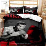 Mike Tyson poksimeister Voodipesukomplekt Poistele T&uuml;drukutele &Uuml;heinimese/Kuninganna Suurus Tekikott Padjap&uuml;&uuml;r Voodi Lapsed T&auml;iskasvanud Kodutekstiil 140*200cm/55x79in Single/Twin 3pcs