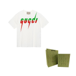 GUCCI meeste puuvillane teraga T-s&auml;rk Valge 565806-XJAZY-9037 S white