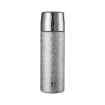 Titaanist veepudel, vaakumisolatsiooniga, kahekordse seinaga, pudel-kolb kaanega tassist, v&auml;litingimusteks, ronimiseks, jooksmiseks, tee, kohvi jaoks 401-500ml must