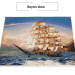 HUACAN Landscape Paint Diamonds 5D Full Square Drill Merekaunistus Kodu DIY Mosaic Sailboat 20*30 cm