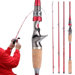 &Otilde;ngeritv spinninguga 2,1 M 2,4 M s&uuml;sinikkiust &uuml;likerge &otilde;ngeritv Merevee magevee ridv Casting Rod 2.1M punane