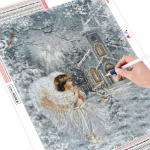 5D Teemantmaaling Ingel t&auml;isringi puur Rhinestone K&auml;sit&ouml;&ouml;komplekt Kunstipildi armastaja kingitus 20X30CM