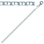 Les Tr&eacute;sors De Lily [C4449] - Cha&icirc;ne Cheville Argent 'Marine' argent&eacute; - 25 cm 3 mm h&otilde;be