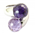 Bague Argent 'Toi & Moi' violet 54 lilla