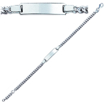 Les Tr&eacute;sors De Lily [I9046] - Gourmette Argent 'Bambino' argent&eacute; - 16 cm 5 mm h&otilde;be