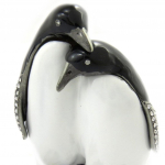 Les Tr&eacute;sors De Lily [L9212] - Coffret &agrave; Bijoux 'Couple Pingouins' noir blanc orange