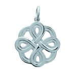 Les Tr&eacute;sors De Lily [N3975] &ndash; h&otilde;bedane ripats 'Celtic Knot' (roodiumiga kaetud) &ndash; 30x22 mm h&otilde;be