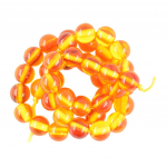 S&uuml;nteetilisest merevaigust &uuml;mmargused helmed, meisterdage ehteid lahtiselt, 15,5 tolli as described