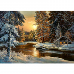 T&auml;ielik 5D Teemantmaaling Lume ja j&otilde;e tikandid Ristpistes Kodukaunistus K&auml;sitsi valmistatud kingitus 25x30cm