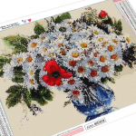 HUACANi t&auml;isruudukujuline &uuml;mmargune puur Teemantv&auml;rvimiskomplekt Kingitus v&auml;ike karikakra ristpistega kodukaunistus Full square 25*30 cm