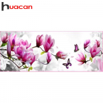 Huacani suures suuruses isetegemise 3D teemantmaaling lilled tikandid ristpistes kodukaunistus 40*100 CM