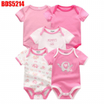 Vasts&uuml;ndinud poisi t&uuml;druku riided Kiddiezoom puuvillane O-kaelusega l&uuml;hikeste varrukatega beebide bodid ja kombinesoonid riided 3M