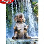 5D DIY Teemantv&auml;rvimine T&auml;is&uuml;mmargune puur Elephant Teemanttikandid 20X30CM