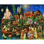 5D Teemantmaal Fairy Castle Kingdom Ristpistes seinakleebis 20X30CM