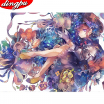 T&auml;is&uuml;mmargused mosaiigist teemanttikandid Sailor Moon 5D DIY Teemantmaal Ristpistes Kodukaunistuse maalimise komplektid 20X30CM punane