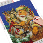 Teemanttikandid 5D J&otilde;uluvana Teemantmaali Hirve komplekt Mosaiik Soodus Koomiksite j&otilde;ulukaunistused koju Full Round (20X30CM)