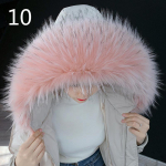 80cm eemaldatavad aksessuaarid kapuuts karusnaha dekoor Faux pesukaru karusnaha sall sall mantel jope karusnaha krae 10