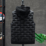 2021. aasta sulevest Meeste vabaaja vest, varrukateta jakid, meeste kapuutsiga vest XXXXXL must