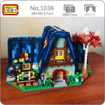 LOZ 1036 World Architecture Forest Spirit House Villa Home Tree Party Model Mini Plokid Tellised Ehitusm&auml;nguasi ilma kastita