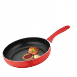 Pann Wok Mittenakkuva pott V&auml;he &otilde;li Pann K&uuml;psetuspannkoogid K&ouml;&ouml;gin&otilde;ud pott Kodune &otilde;htus&ouml;&ouml;k 24cm punane