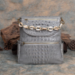 Johnature ehtsast nahast seljakott naiste kott Vintage krokodillimustriga reljeefse lehmanahast suure mahutavusega reisiseljakotid