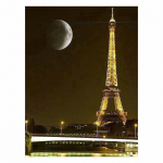 DIY 5D teemantmaal Eiffeli torni teemanttikandid maastik t&auml;isruudu teemantmosaiik paari ristpistega kodukaunistus Full Round 20x25CM