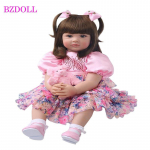 BZDOLL Elutruu 24-tolline Reborn Mudilane nukk (Pehmest silikoonist j&auml;semed, riidest korpus) Elus 60cm printsessi beebit&uuml;druku kingitus 60cm Doll