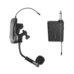 Baomic BM-12/V2 professionaalne UHF juhtmeta instrumentide mikrofonis&uuml;steemi vastuv&otilde;tja ja saatja 16 without plug must