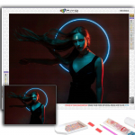 5D teemantmaal T&auml;ielik teemantk&uuml;berpunk Seksikas kunst Teemantmaal K&auml;sitsi isetehtud teemantmosaiikmaal Kodukaunistus Full Round 20X30CM