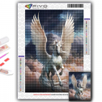 5D DIY Loom Pegasuse ristpistega kivikivid Teemantjoonistus Tikand Mosaiik Kodukaunistus Full Round 20X30CM