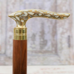 Antiikne messingist jalutuskepp Deluxe jalutuskepp Kaunis messingist h&otilde;bedane