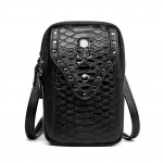 JIEROTYX Small Crossbody mobiiltelefonikott naistele Kerge mini &otilde;lakott Rahakott Gothi pealuukotid vintage neediga must