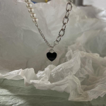 Kristallopaali ripatsiga vedelmetallist kaelakee naistele rangluu kett Geomeetriline ebaregulaarne vintage Choker Y2K ehtetarvikud